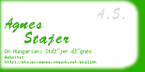 agnes stajer business card